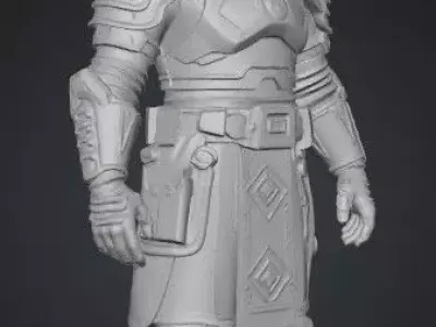 Sci-Fi Janissary Soldier 03 - 3D Printable STL 3D print model
