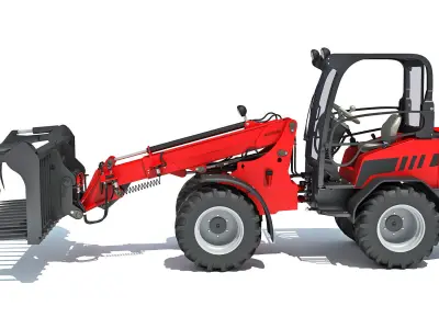 Telehandler forklift 3D model from CGTrader