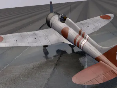 Mitsubishi A5M2 Claude 3D model
