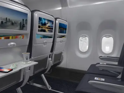 Airplane Interiror Economy 3D model