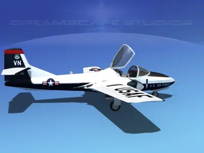 Cessna T-37 Tweetybird V05 USAF 3D model