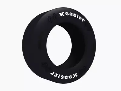 Hoosier DOT Drag Radial 2 tire Low-poly 3D model