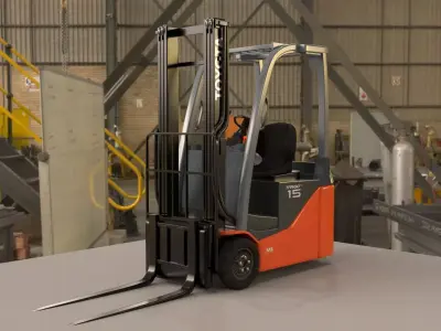 Forklift Rigged 3D model
