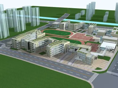 School Building 3D model 53