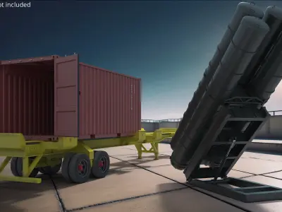 Tactical Air Defense Module Green 3D model