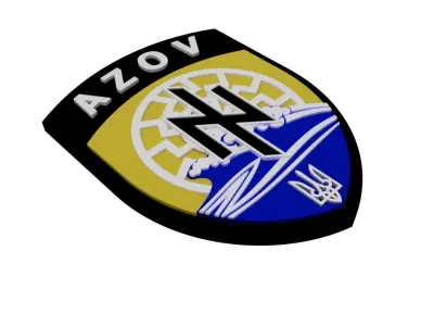 Emblem of the Azov Battalion 3D print model purchase