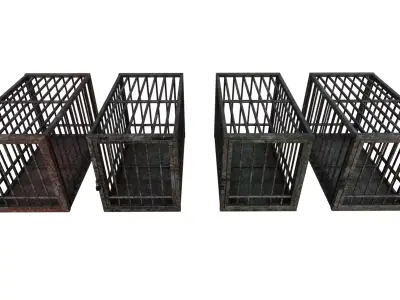 Cages Pack Low-poly 3D model