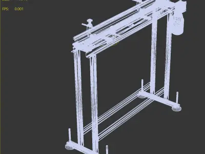 PVC Belt Conveyor 3D model