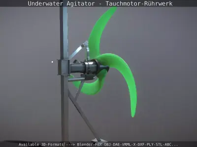 Underwater Agitator - Tauchmotor-Ruehrwerk 1 High-Poly Version  3D model
