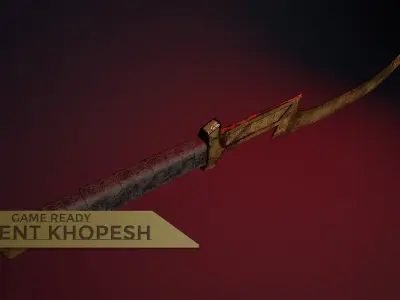 Game Ready Ancient Khopesh Low-poly 3D model