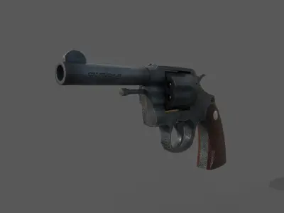 Police Gun Low-poly 3D model