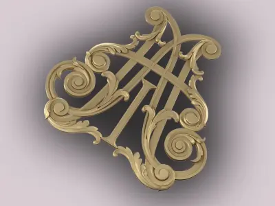     monogramm  latter A and T 3D print model