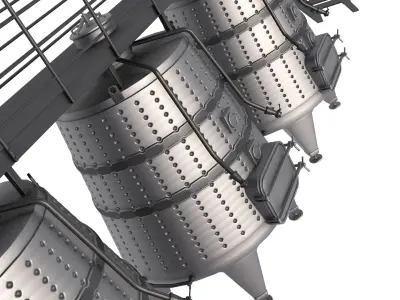 Steel Wine Tanks 3D model buy