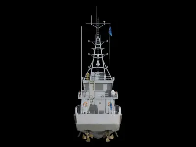 Stan Patrol Boat Low-poly 3D model