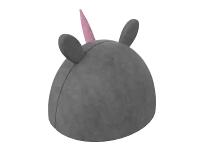 Unicorn Meow Hut Cat Hut Cat Tent Cozy Black 3D model