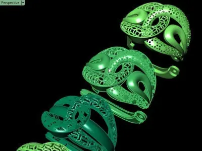 Two earrings part 3 3D print model