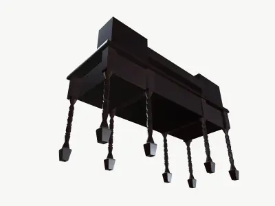 Old vintage desk 3D model