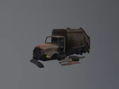 destroyed vehicles prop 3D model