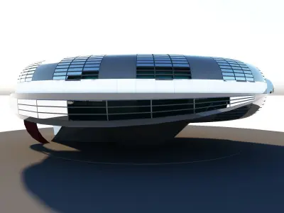 Science Fiction Building Free low-poly 3D model