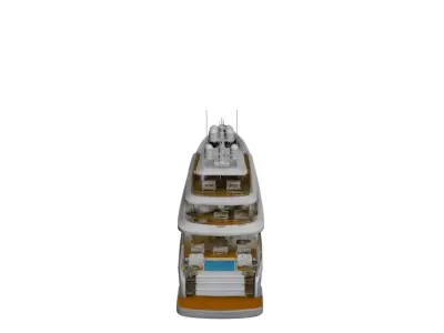 Helipad Pool Super Luxury Yacht Premium Multi-Deck Mega Yacht 3D model