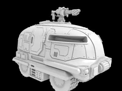 VEHICLE II with flamer 3D print model 3D print model