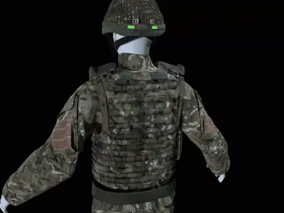 British Armed Forces - CQC Osprey MK4 Armoured Vest Low-poly 3D model