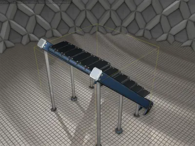 Sci-Fi Stairs - 16 - Blue Version Low-poly 3D model