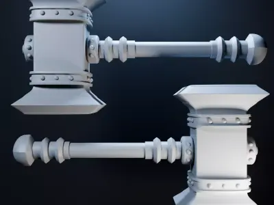 Fantasy Warhammer Low-poly 3D model