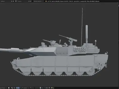 Tank Leopard 2A5 Amored Free low-poly 3D model