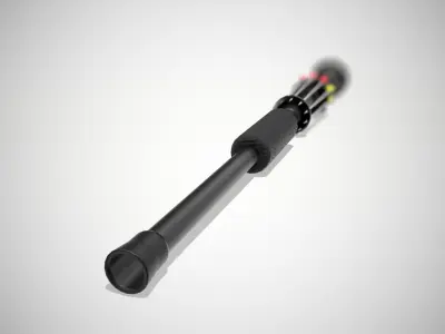 Small Hunting Blowgun Low-poly 3D model