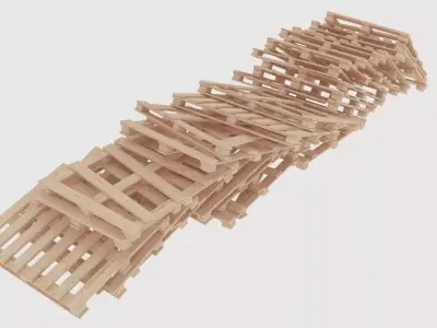 pallets pile 5 3D model