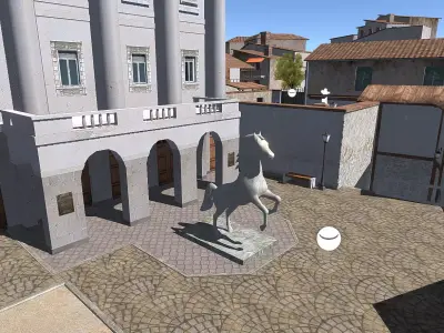 Shooting Town For FPS And TPS Game Ready 3D Environment Low-poly 3D model