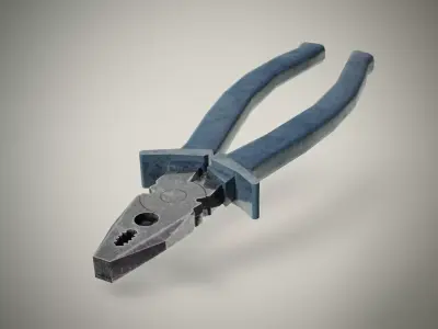 Old dirty soviet pliers Made in USSR Low-poly 3D model
