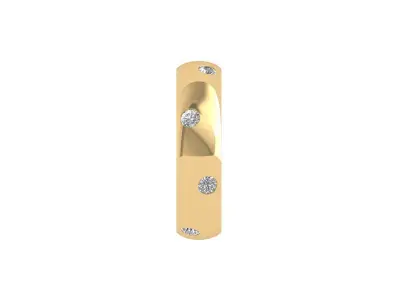 Bridal Round stone band 3D print model