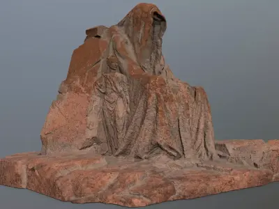 statue gate   Low-poly 3D model purchase