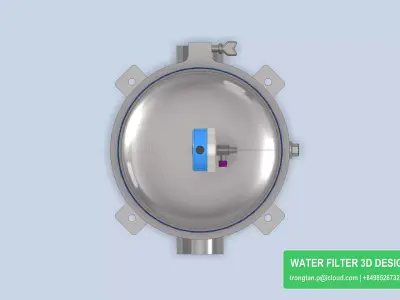 SS304 Multi Cartridge Filter Housing 7 40 Inch Pp Filters 3D model