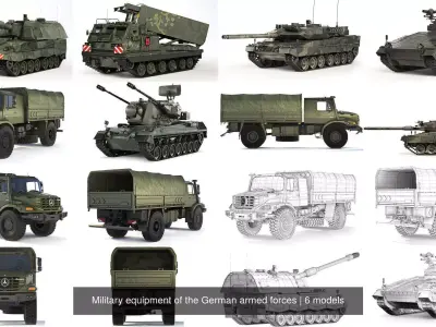Military equipment of the German armed forces 3D Model Pack