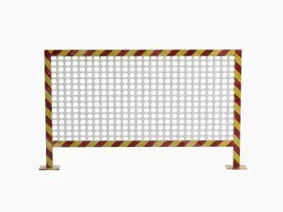 Road Barricade B 02 Low-poly 3D model