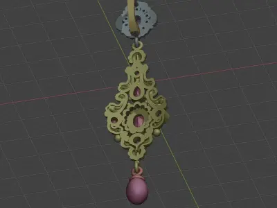 Antique Earrings 3D print model
