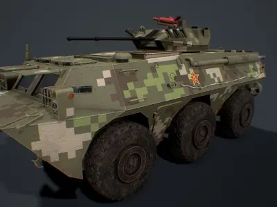 ZSL-92B chinese armoured vehicle Low-poly 3D model
