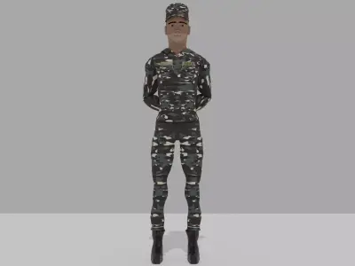 Armed Force of The Philippines ARMY3D model LOW-POLY RIGGED Free low-poly 3D model