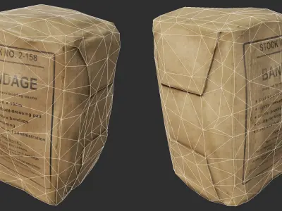 Field Bandage PBR Low-poly 3D model