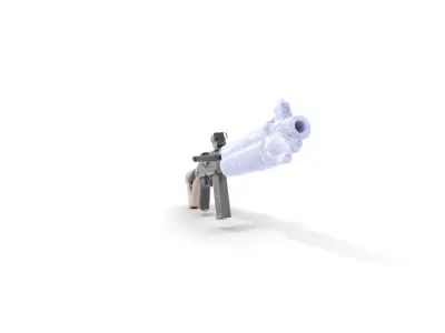 Tactical Shotgun model pack Low-poly 3D model