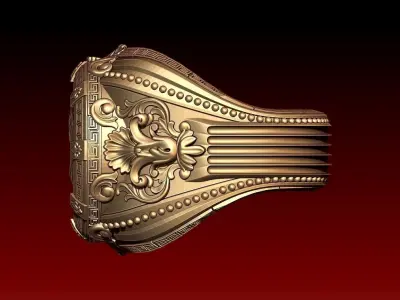 Julius Caesar ring veni vidi vici 3D print model