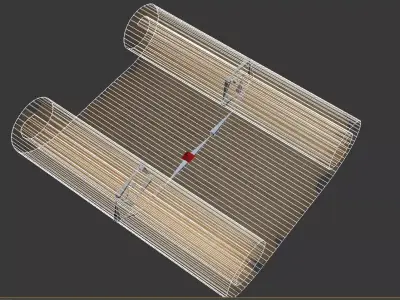 parchment scroll Old Low-poly 3D model
