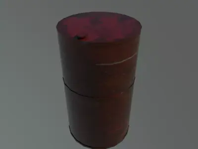 Oil barred rusted  Free low-poly 3D model