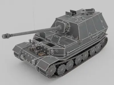 Ferdinand - Elefant Heavy Tank Destroyer Low-poly 3D model
