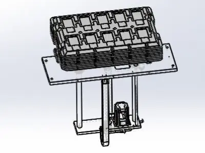 The stack-type loading mechanism 3D model
