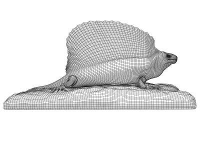 Plaster Raptor Low-poly 3D model