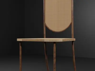 5 Wooden Chair for free Free low-poly 3D model